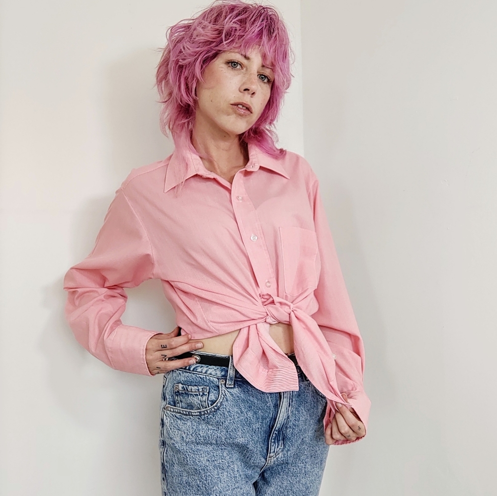 Vintage Pinstripe Dress Shirt